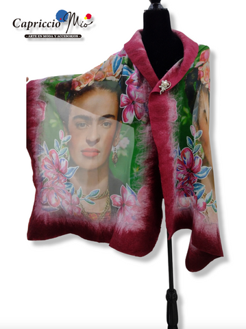 Pashmina Frida Kahlo orilla vino